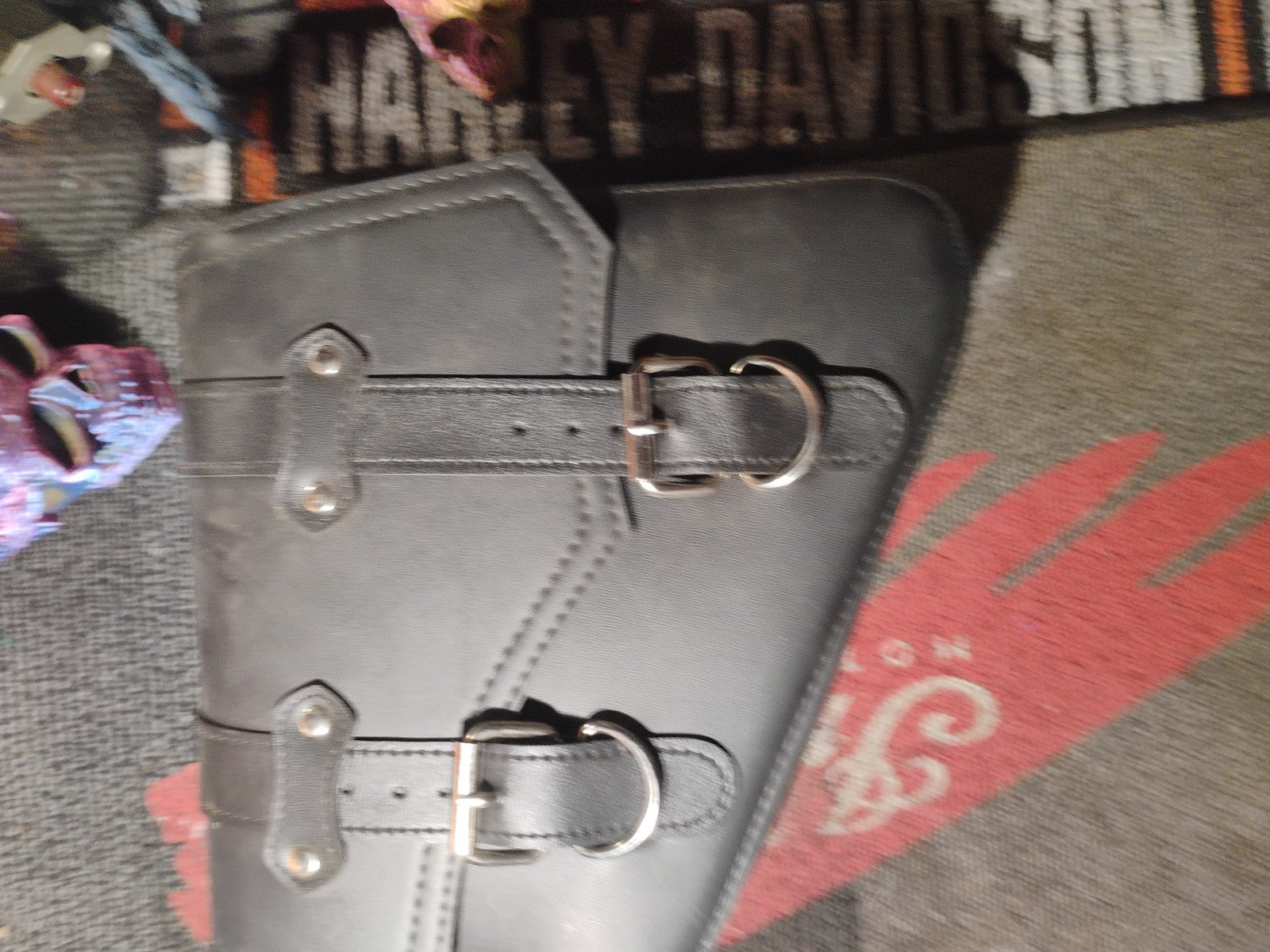 Vegan Leather Softtail Swing Arm Bags