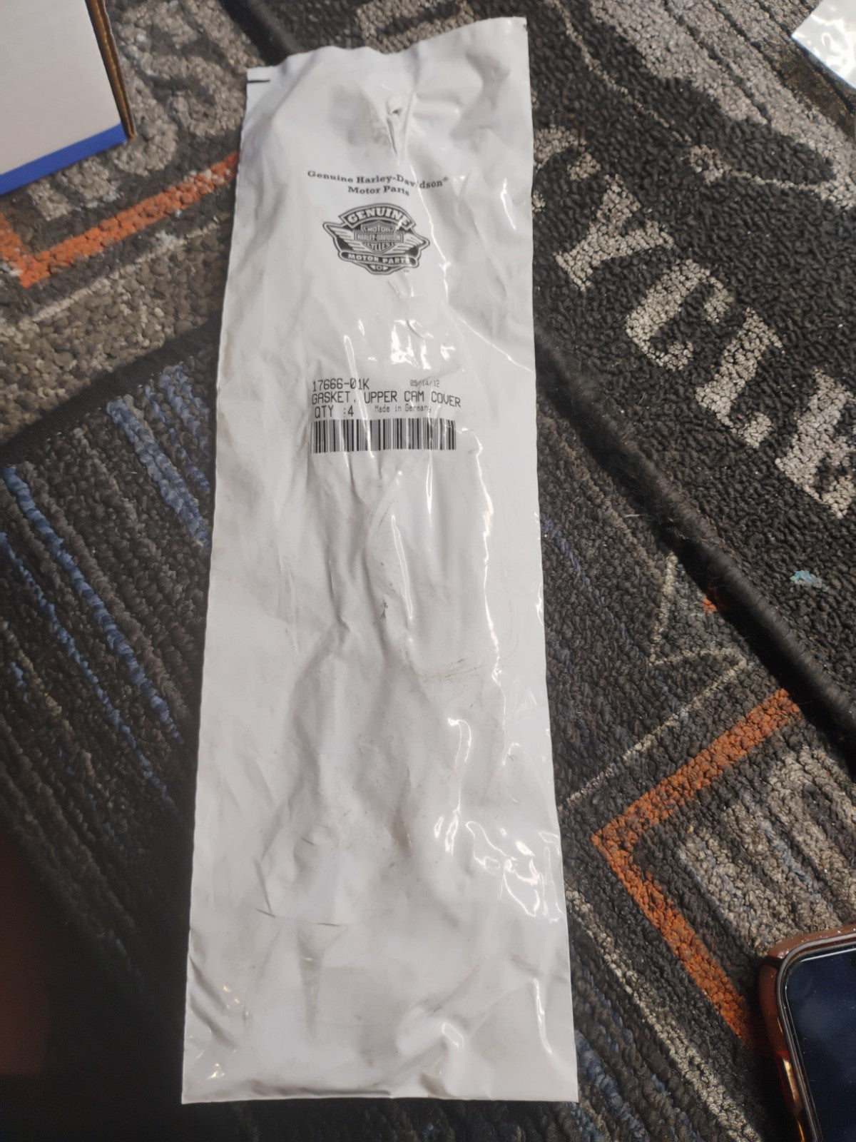 Harley-Davidson OEM 17666-01K Upper Cam Cover Gasket NOS