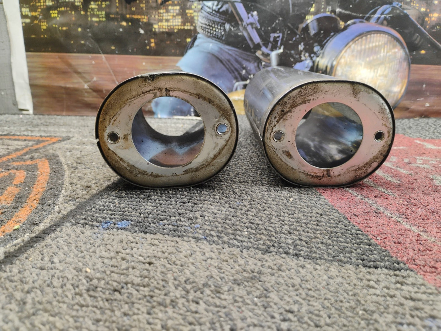 HARLEY FRONT FORK COVER SET CHROME FL FLST FLT FLSS FLSTC FLSTF FLSTFB 6"5/8" 