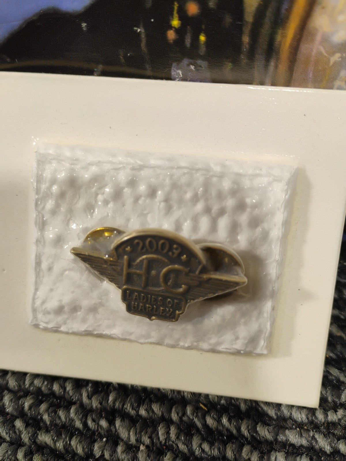 Harley Davidson Motorcycles HOG Pin Ladies Owners Group Biker Badge 2002 Sealed