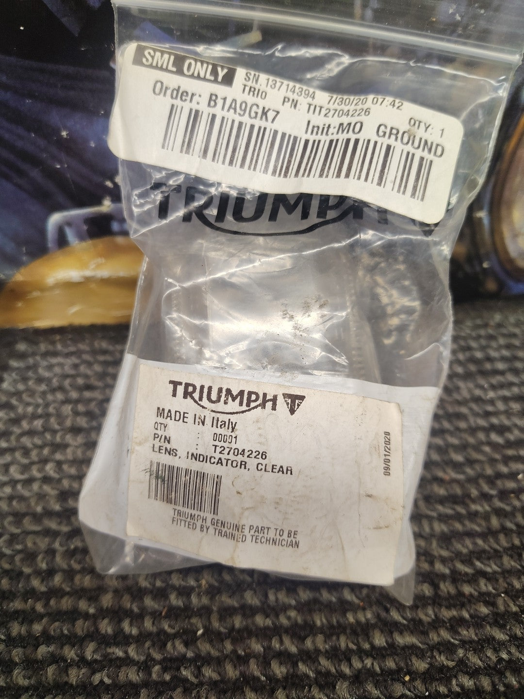 Triumph Clear Lense Indicator p/n T2704226