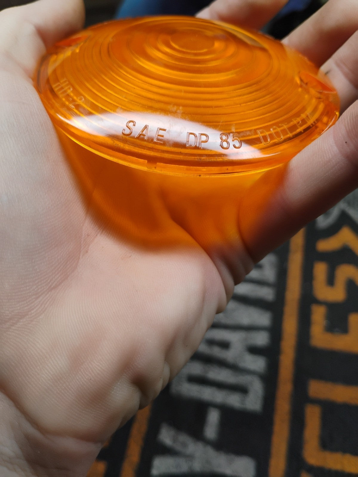 Harley Davidson Turn Signal Lense Amber HD 2 SAE DP 85 DOT PM 