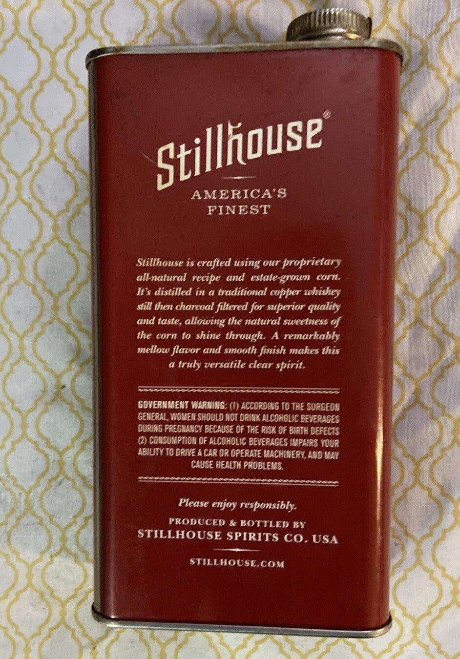 Antique/VTG Stillhouse Spirits Co USA APPLE CRISP WHISKEY TIN 750ml