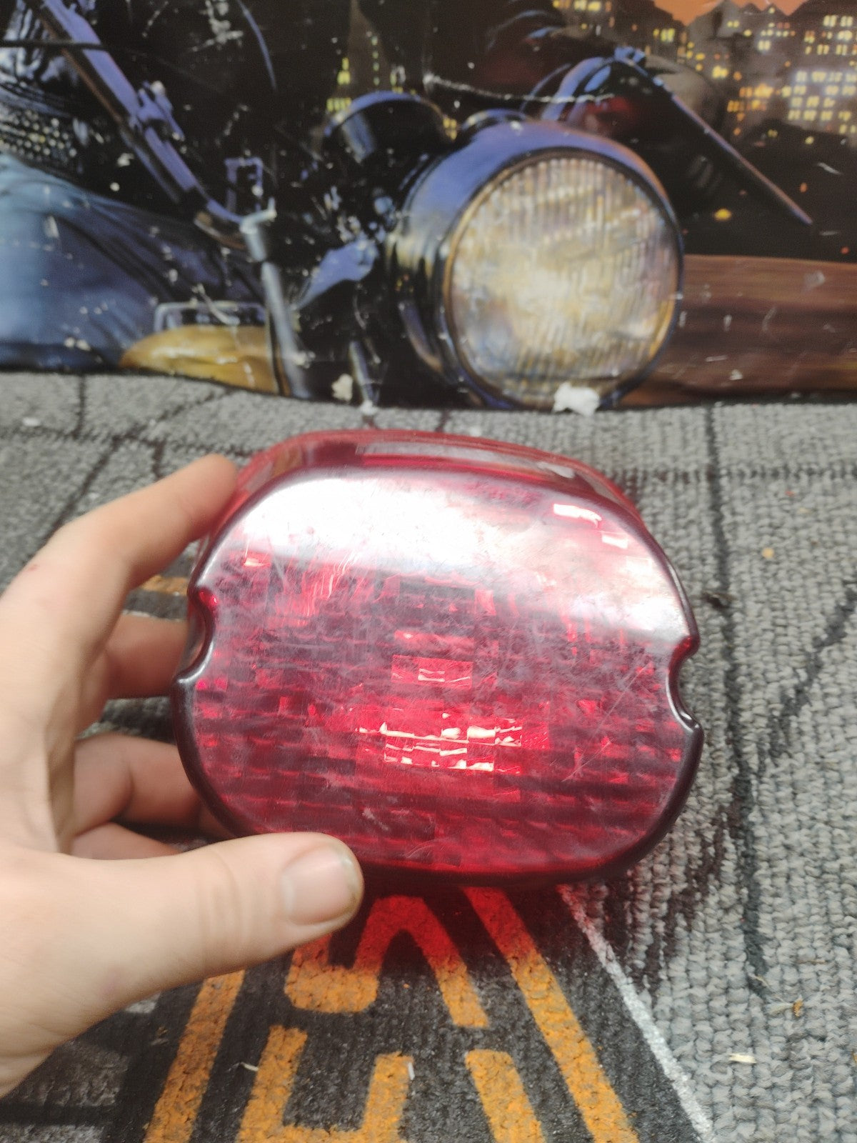 Drag Specialties - 12-0402C - Laydown Taillight Lens - Red