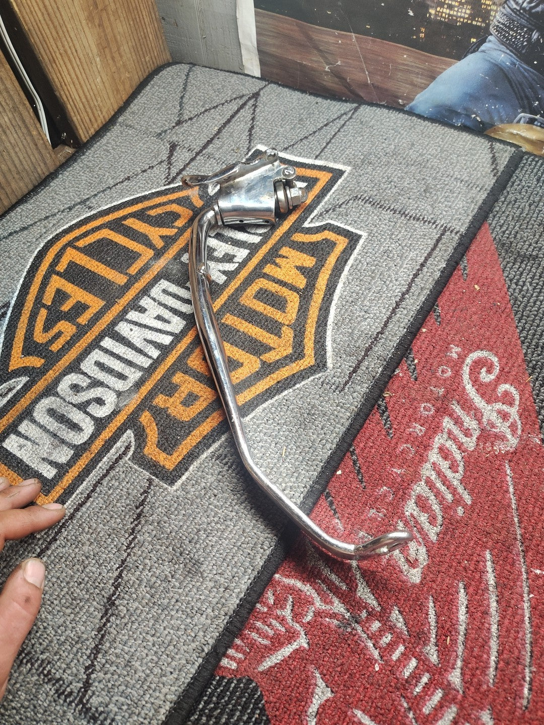 Jiffy Kickstand Assembly Chrome 2" Under for Harley Softail FXST 1984-1999