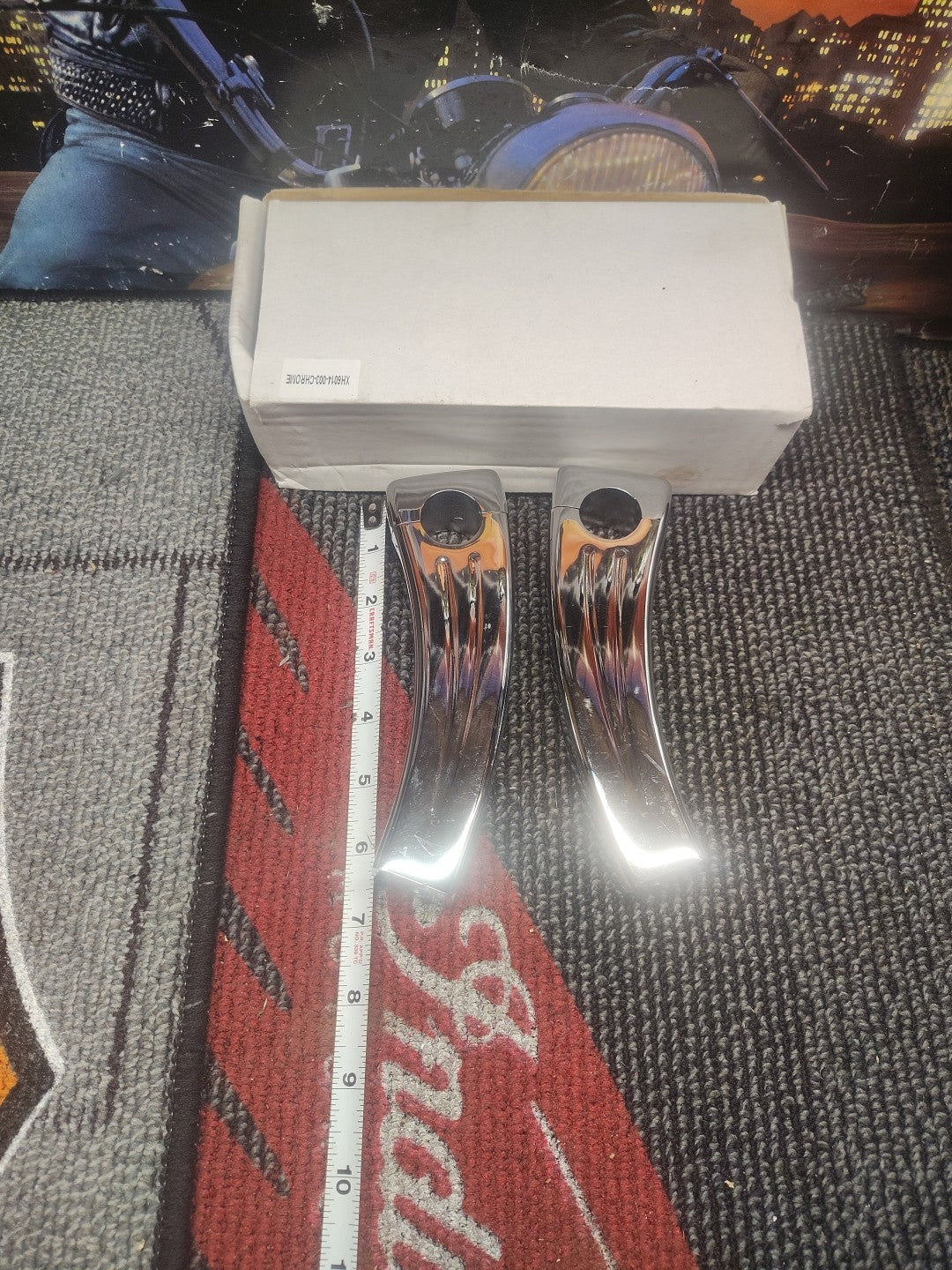 HARLEY DAVIDSON Universal HANDLEBAR CHROME PULL BACK RISER RISERS 4.5"In