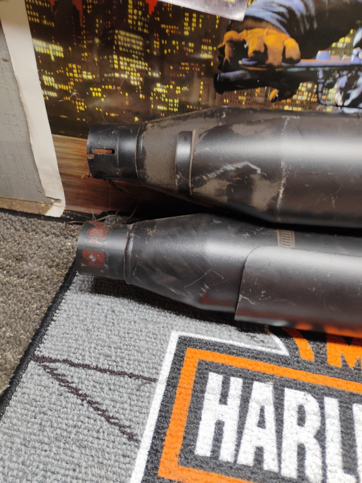 Genuine 14-23 Harley Davidson XL1200 883 Sportster Slash Cut Slip On Muffler Set