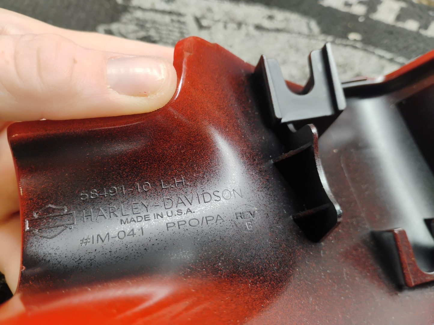 2012 Harley-Davidson CVO Left Lower Fairing Tomahawk Red OEM