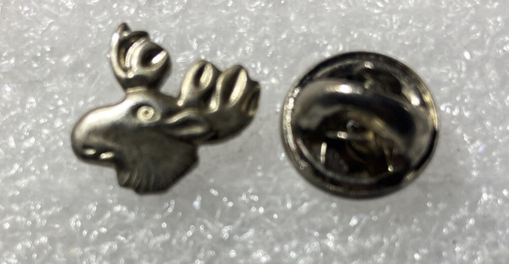 Vintage Silver Tone Loyal Order of the Moose Fraternal Small Tie Tack Pin O19