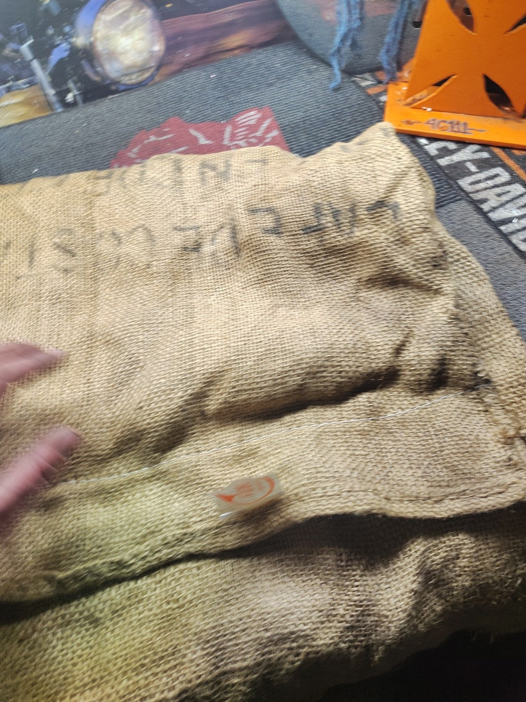 Burlap Coffee 36” Bean Bag Sack CAFEs DO BRASIL BRAZIL Jute Gunny Sack Crafts