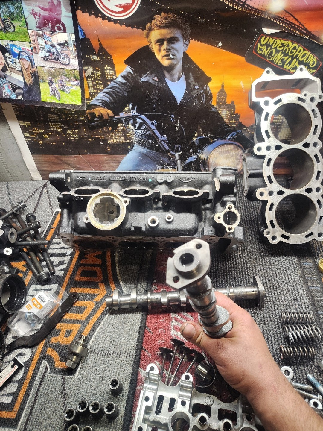 2009 Triumph Street Triple 675 Cylinder Head With Cams Cylinders And Hardware 