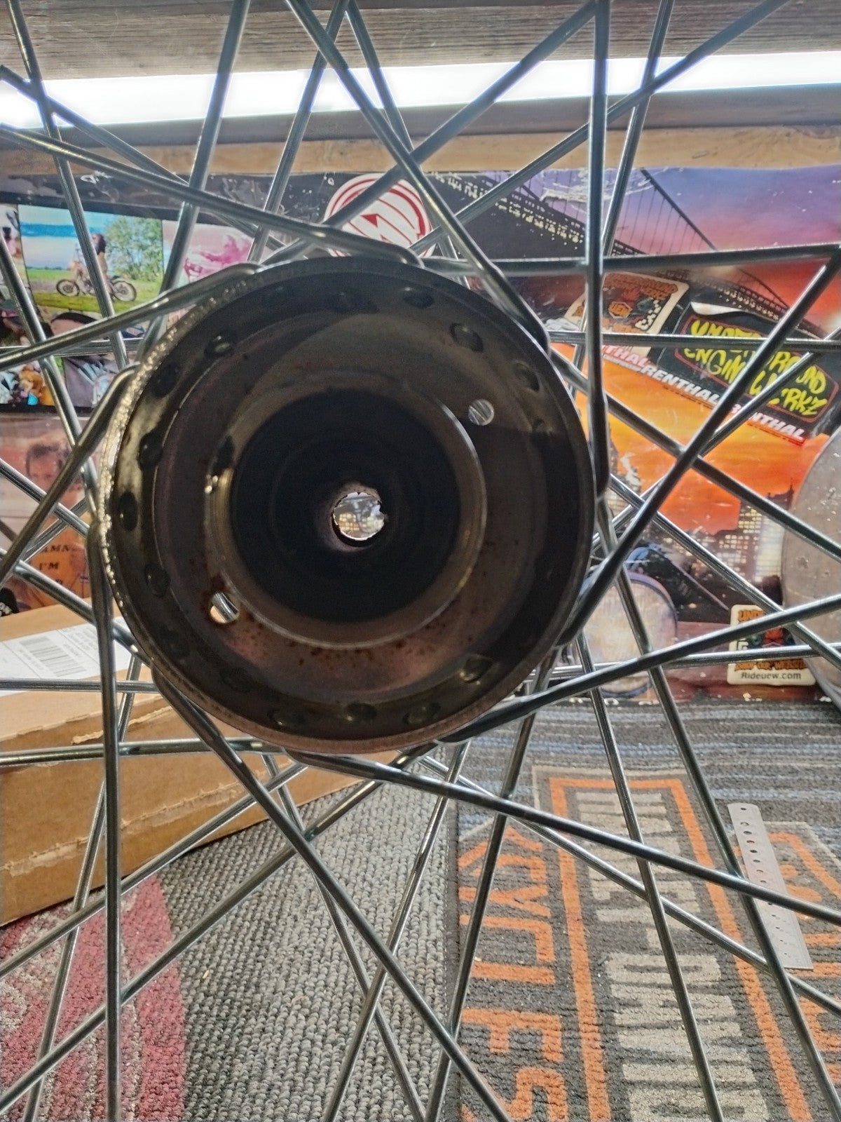 Harley-davidson OEM 21×2.15"Chrome Drop Center Wheel Front Rim STRAIGHT 40 Hole