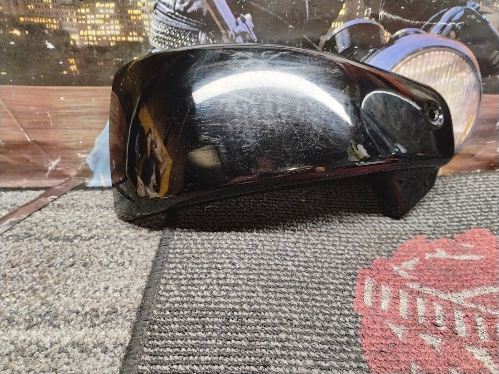 18 Up Harley Softail Street Bob FXBB Left Side Frame Cover Gloss Black 69201646