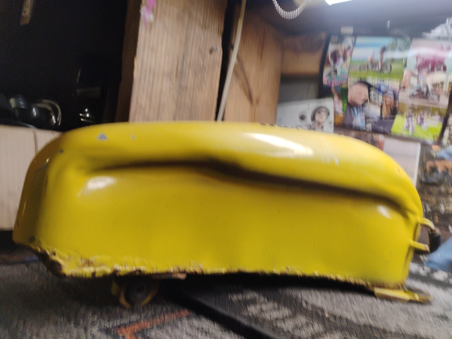 Harley-Davidson Peanut Gas Fuel Tank Yellow Black Script Logo OEM