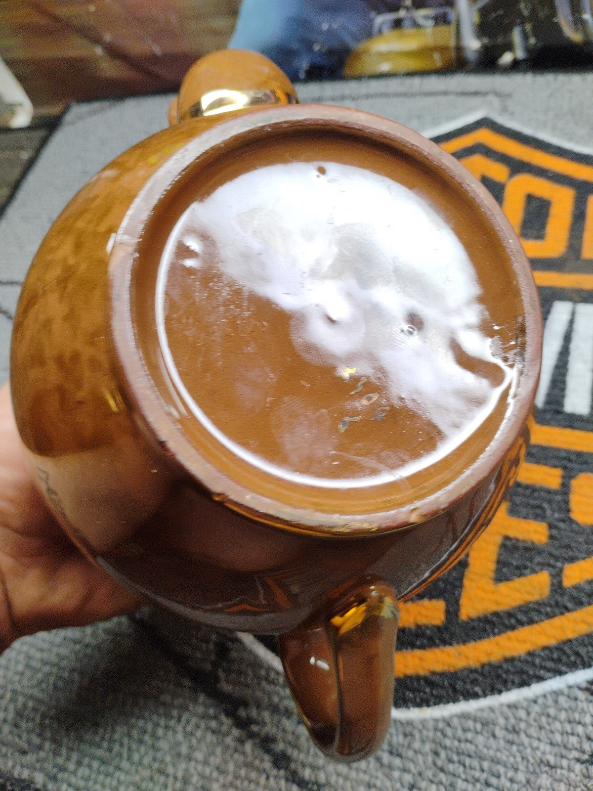 Vintage Sadler Gold & Brown Teapot made in Staffordshire England. No Chips 