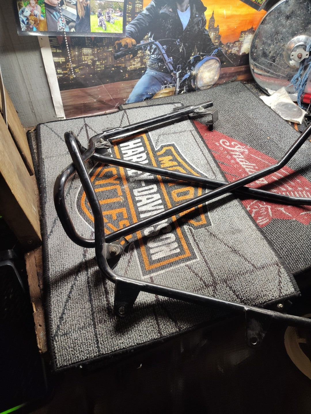 Hard Saddlebag Saddle bag Conversion Brackets Mounts For Harley Davidson Softail