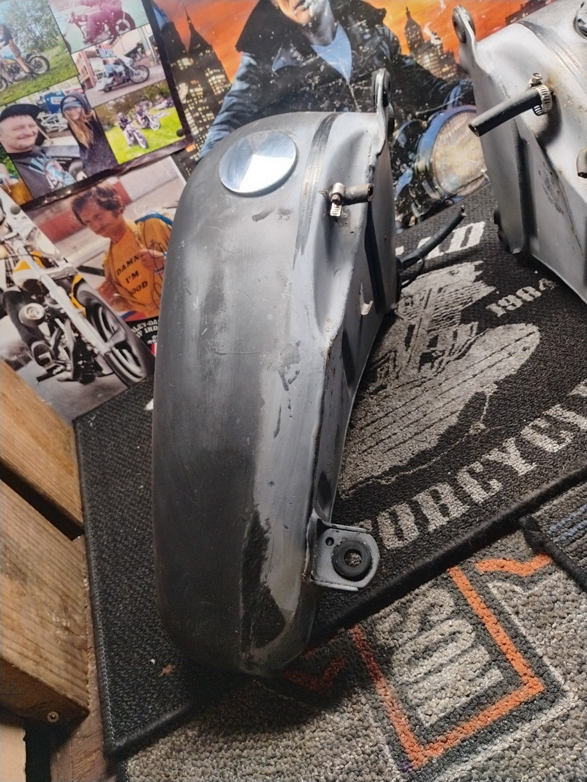 Harley-Davidson Softail Split Gas Fuel Tank Set Raw Steel OEM