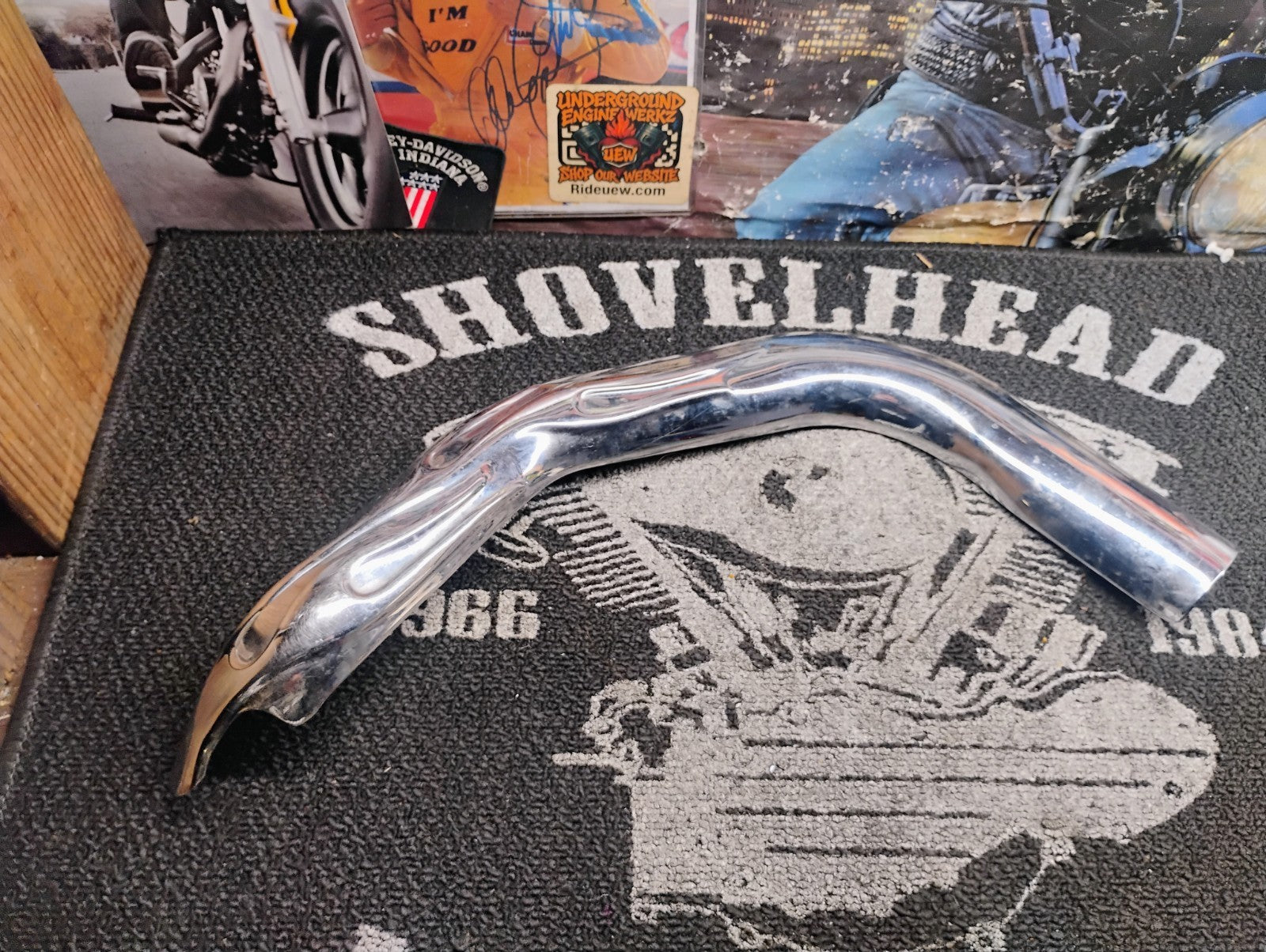 Harley-Davidson Flame Exhaust Heat Shield Chrome Pipe Cover OEM Styl