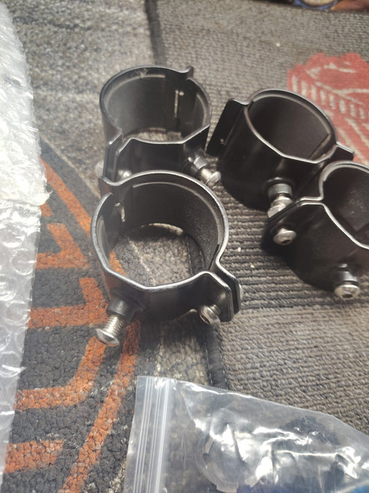 4PCS LED Light Bar Clamp Roof Roll Cage 1" 1.75" 2" Tube Mount Brackets Off Road