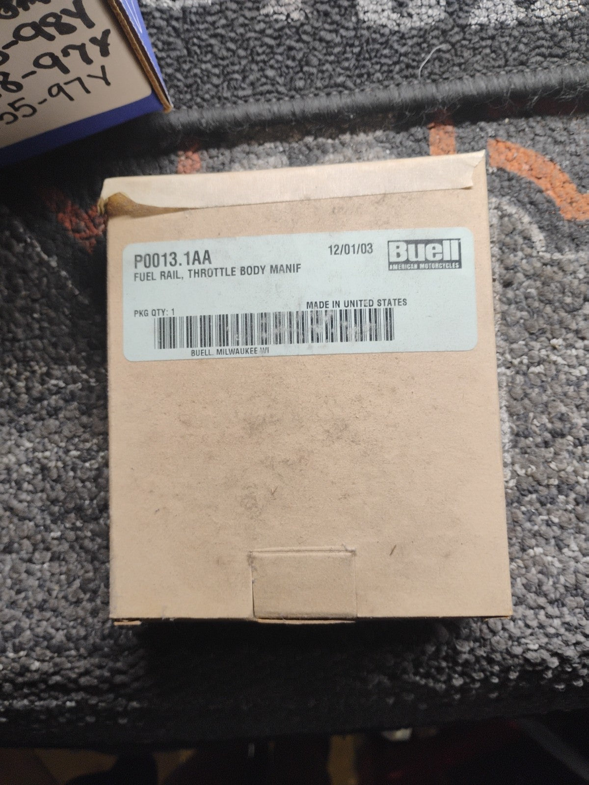 Buell OEM P0013.1A Fuel Rail Throttle Body Manifold NOS
