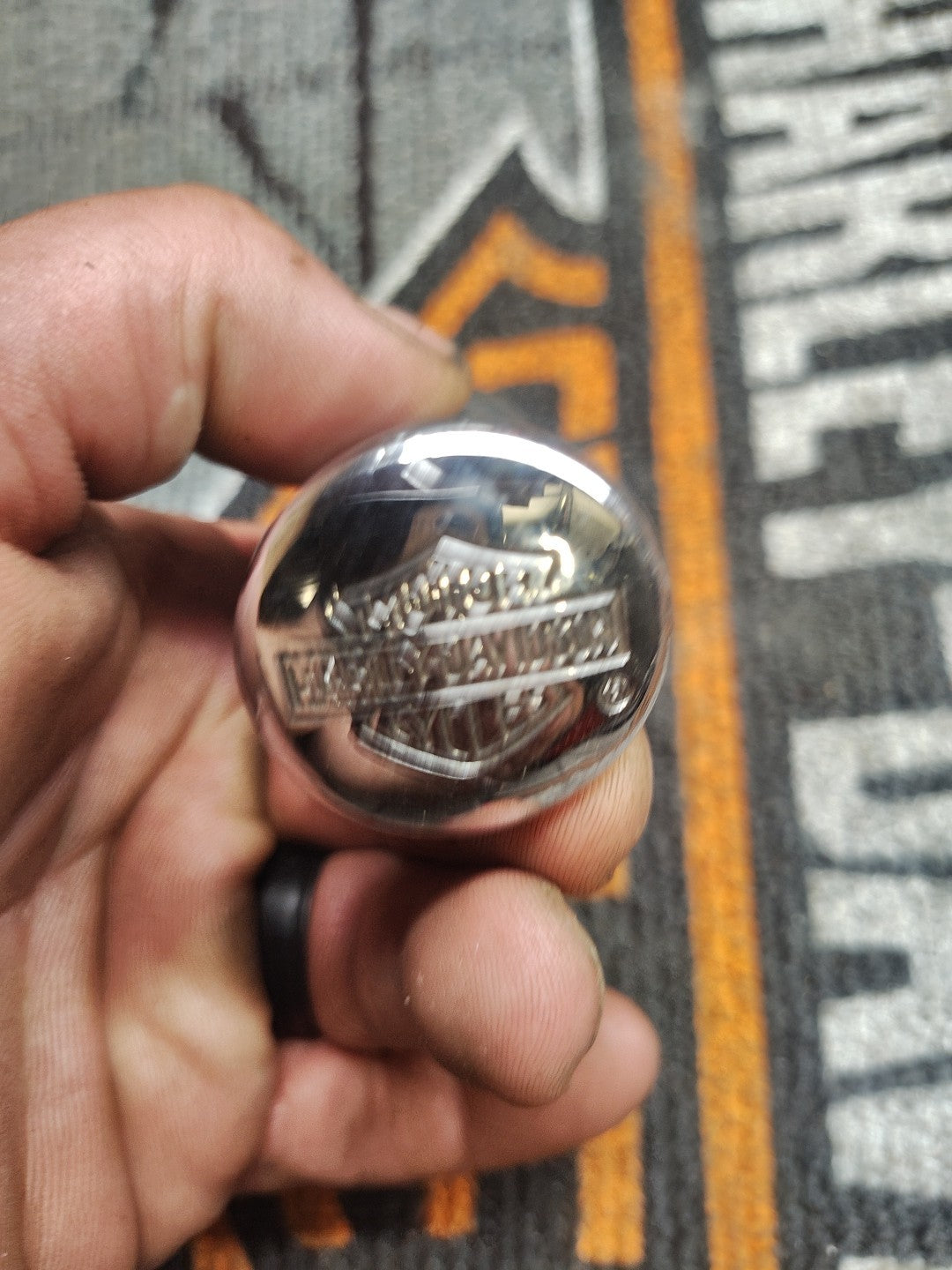 Harley Davidson Chrome Rubber O-Ring Grip RightPeg Male Mount Foot Peg Genuine