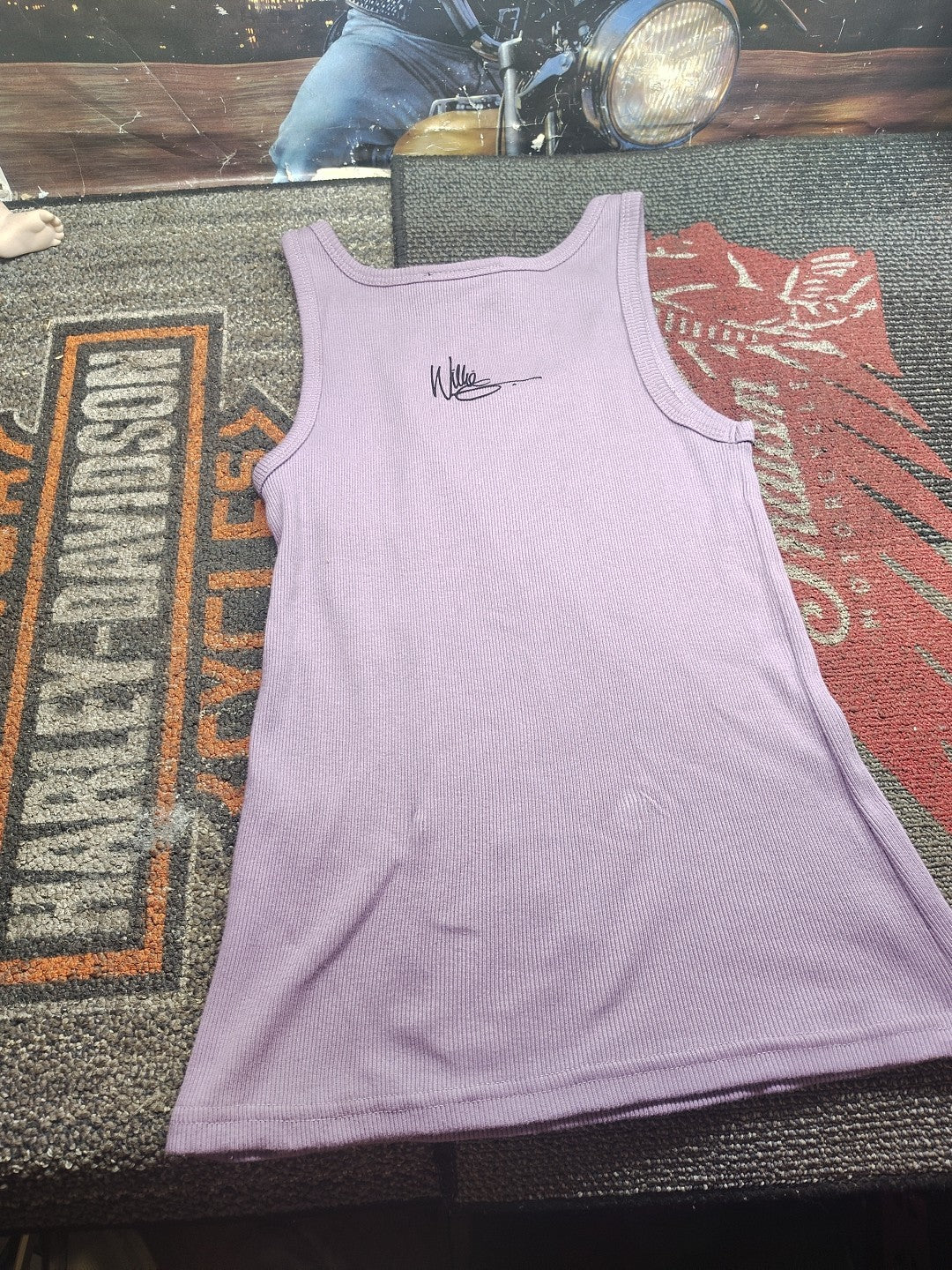 Harley-Davidson Women's Willie G Circle Skull Sketch Art Ribbed Tank NEW w TAGS