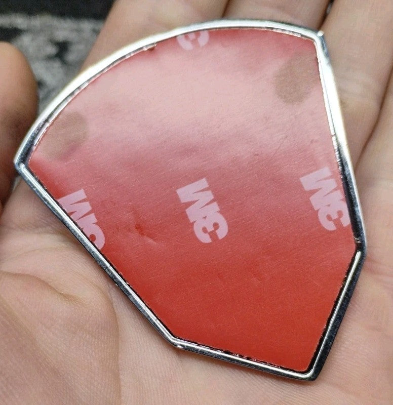 Fusion Motor Company Luxury Adhesive Emblem Badge Black Shield Logo 3M Backed