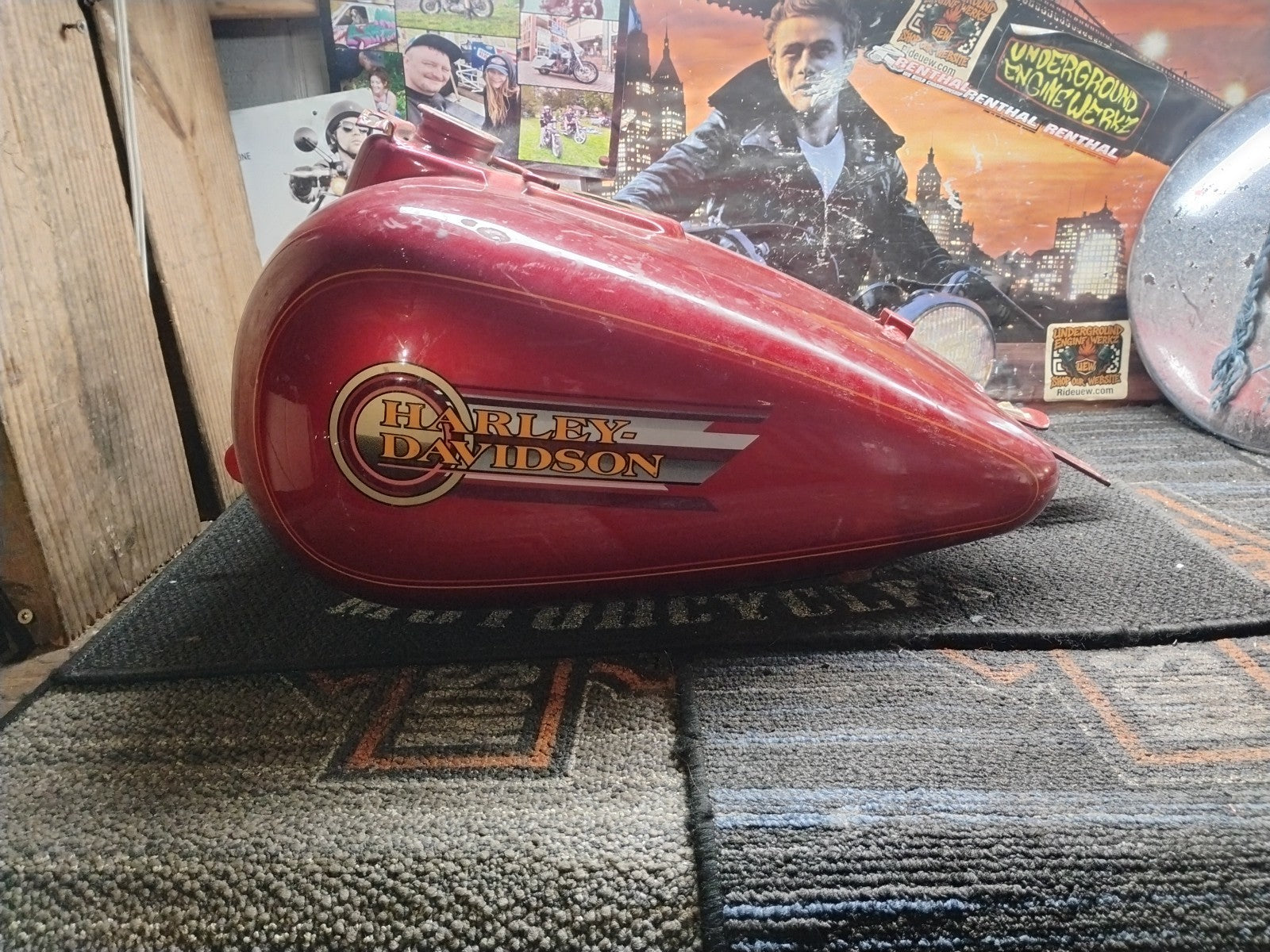 1994-1998 Harley-Davidson FLHTC Electra Glide Ultra Classic Fuel Tank Red OEM