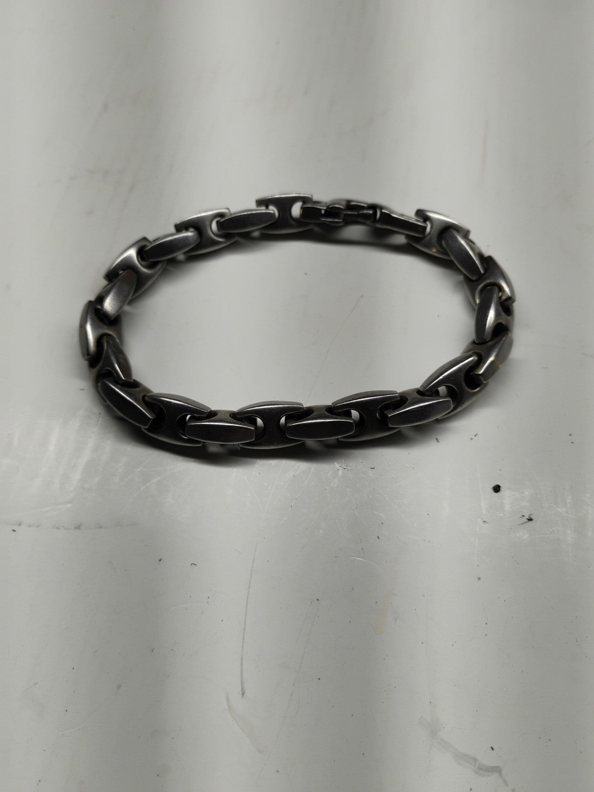 Stainless Steel Brushed Mens Link Bracelet 8.25"