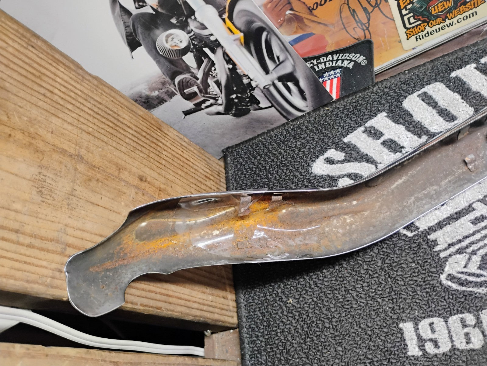 Harley-Davidson Flame Exhaust Heat Shield Chrome Pipe Cover OEM Styl