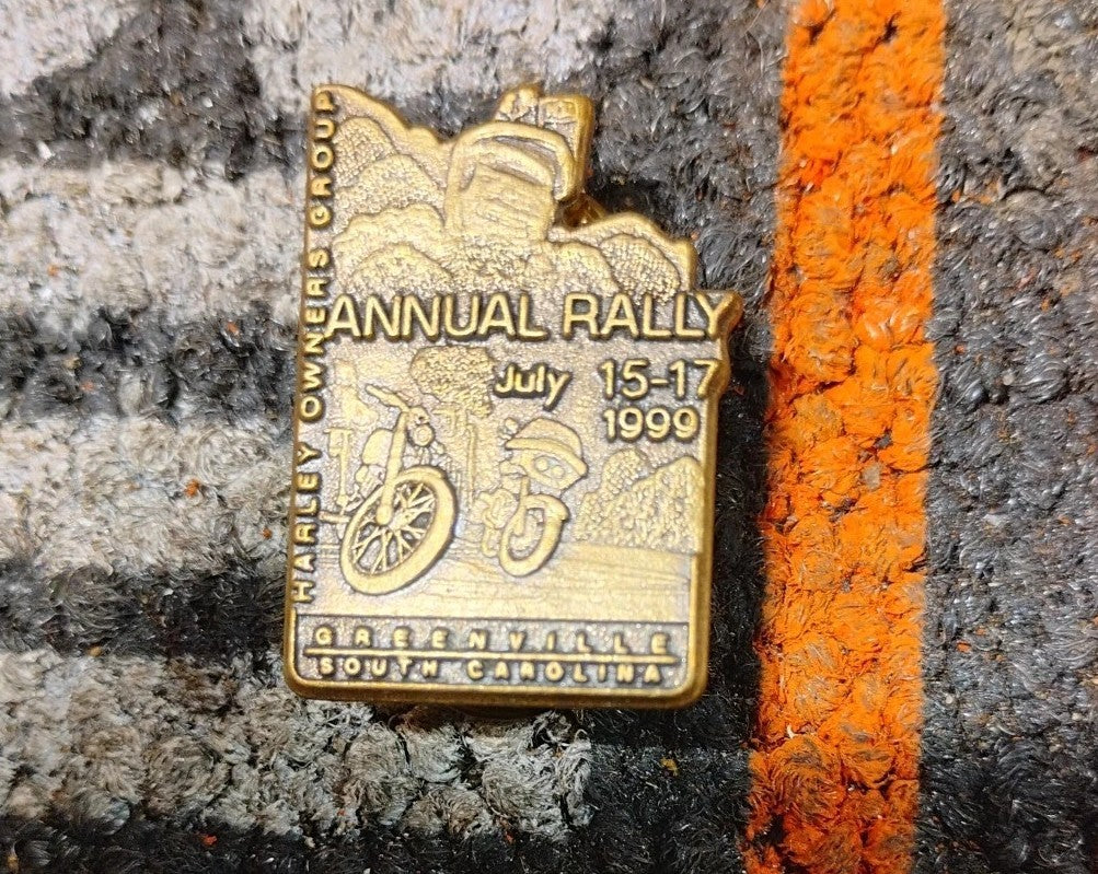 Harley Davidson Owner's Group Pin Annual Rally 1999 Greenville South Carolina