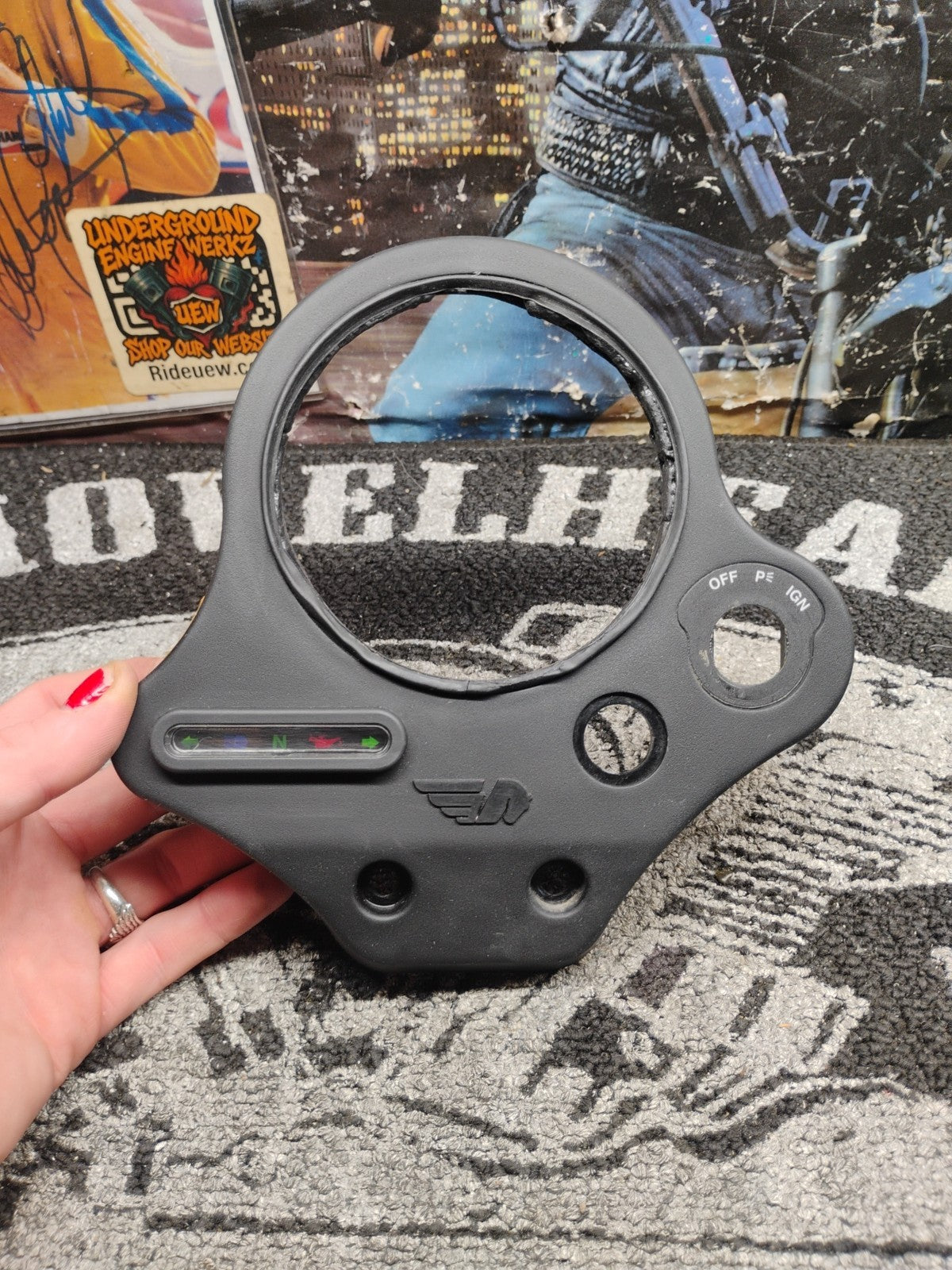 OEM Buell M2 Cyclone Gauge Cluster Dash Trim Panel Housing