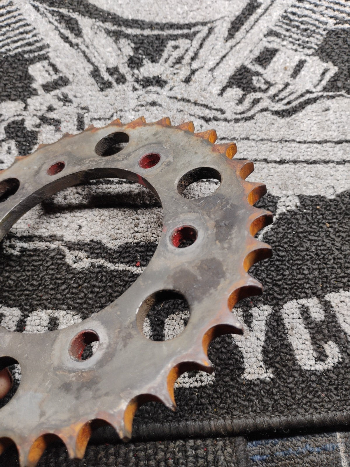 OEM rear sprocket from 76 Yamaha XS650 motorcycle 