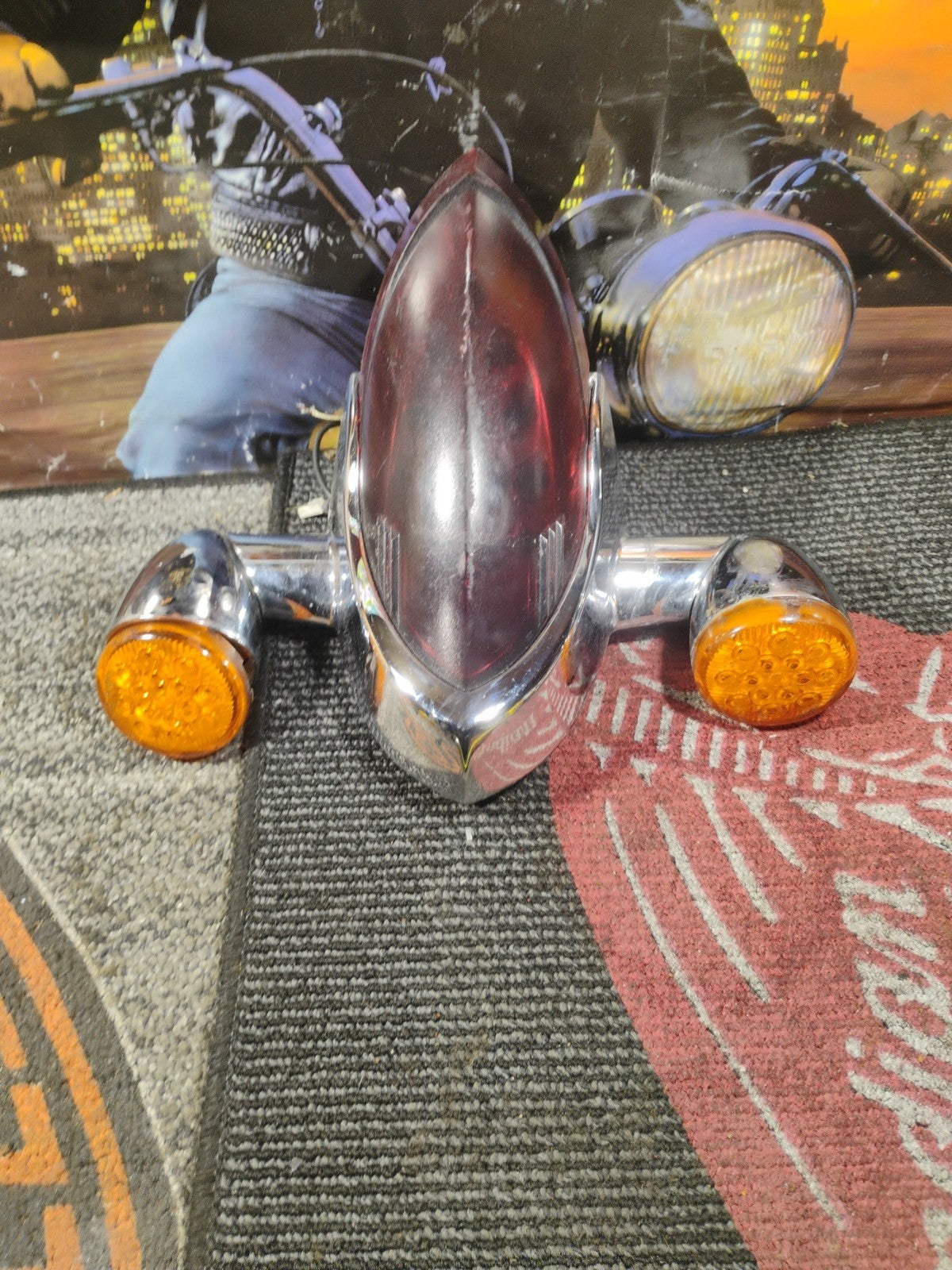 Chrome Tail Light Top Trim Cover For Indian Chief Chieftain Roadmaster 2014-2018