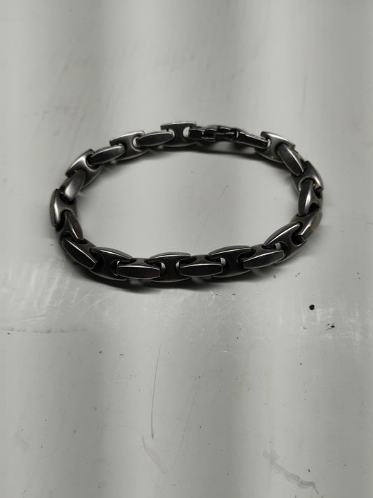 Stainless Steel Brushed Mens Link Bracelet 8.25"