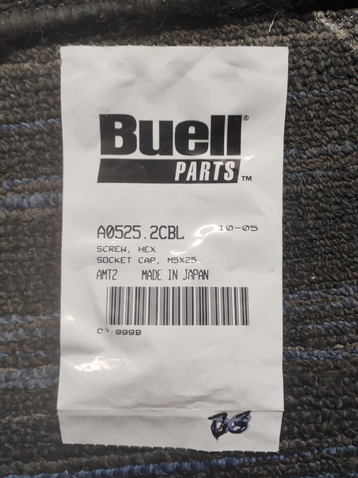 NOS OEM Buell Hex Socket Cap Screw M5x25 A0525.2CBL Genuine Factory Hardware
