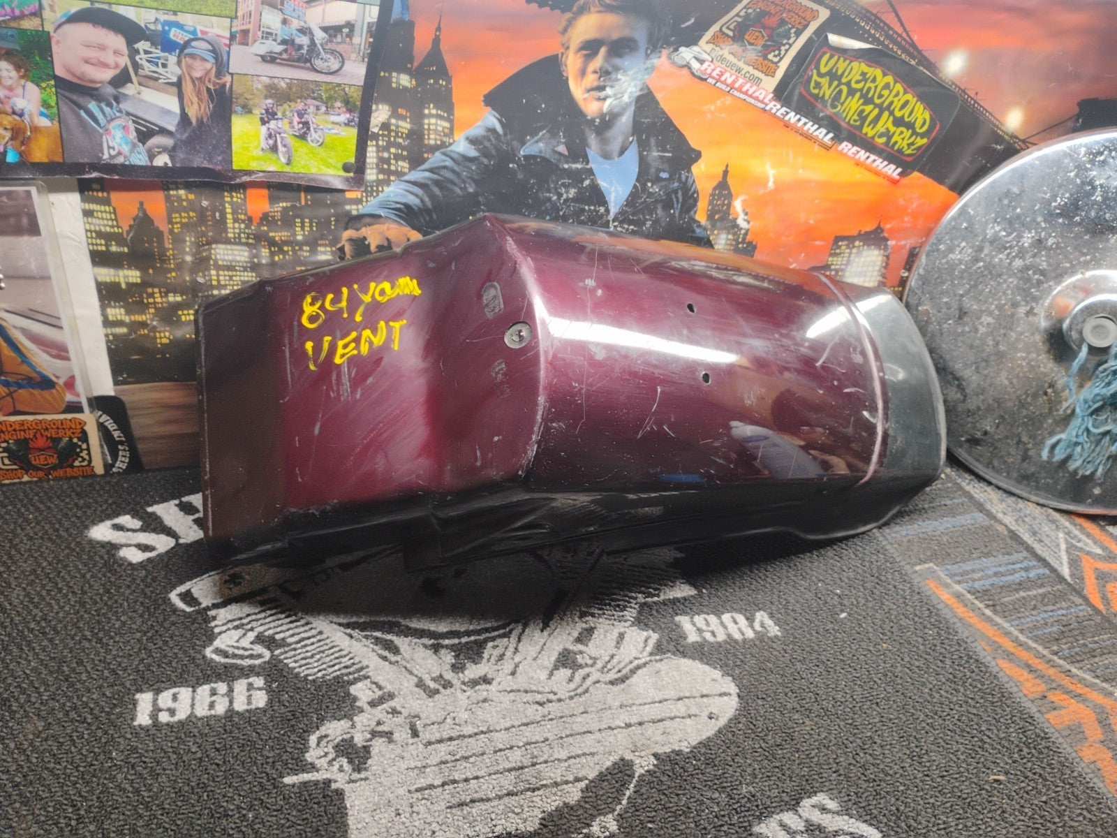 1983-85 YAMAHA VENTURE ROYALE XVZ1200 REAR INNER FENDER EXTENSION OEM