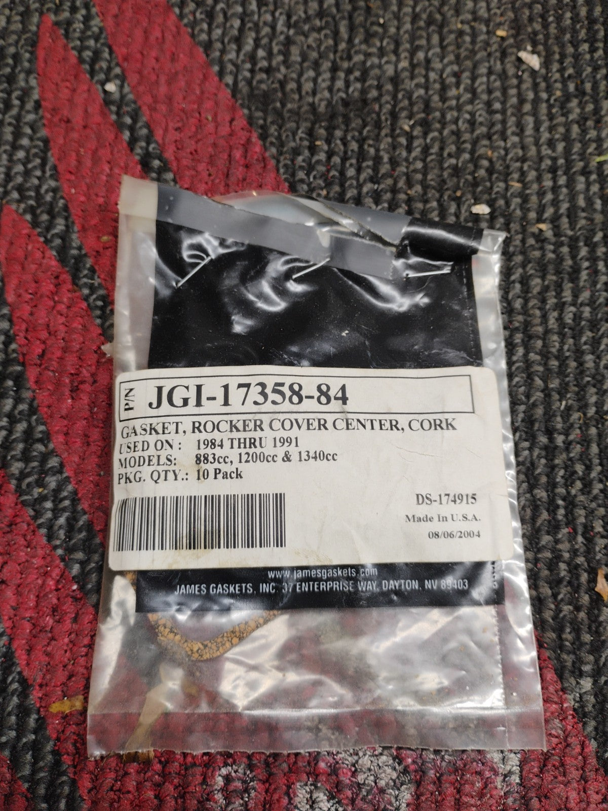 OEM Genuine JAMES GASKETS Harley Rocker Push Rod Cork Seal P/N 17358-84