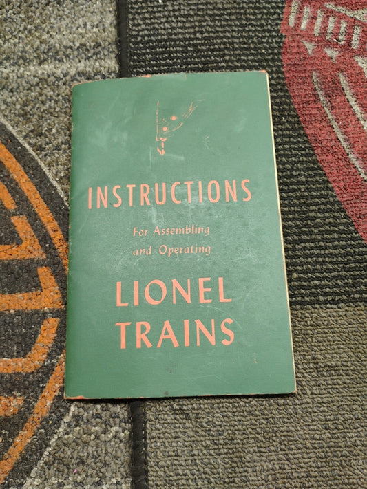 1946 Instructions For Assembling and Operating Lionel Trains-Booklet