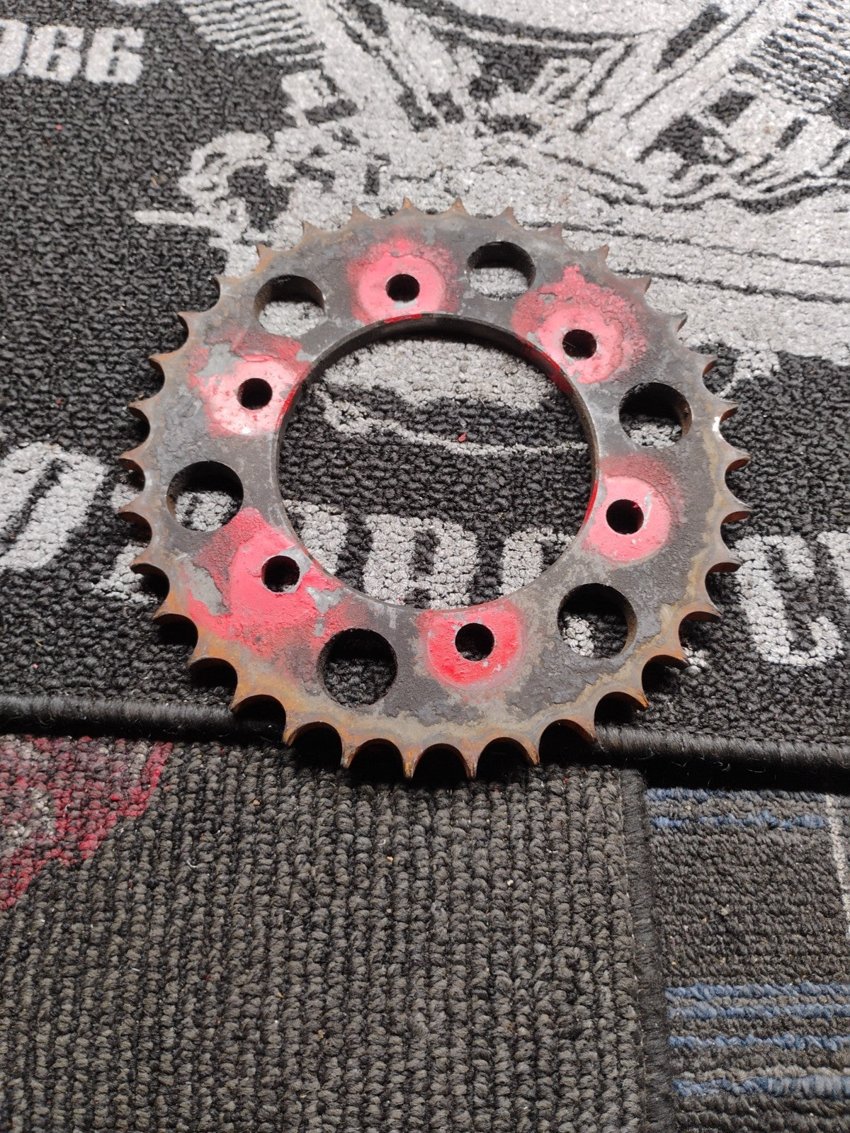 OEM rear sprocket from 76 Yamaha XS650 motorcycle 