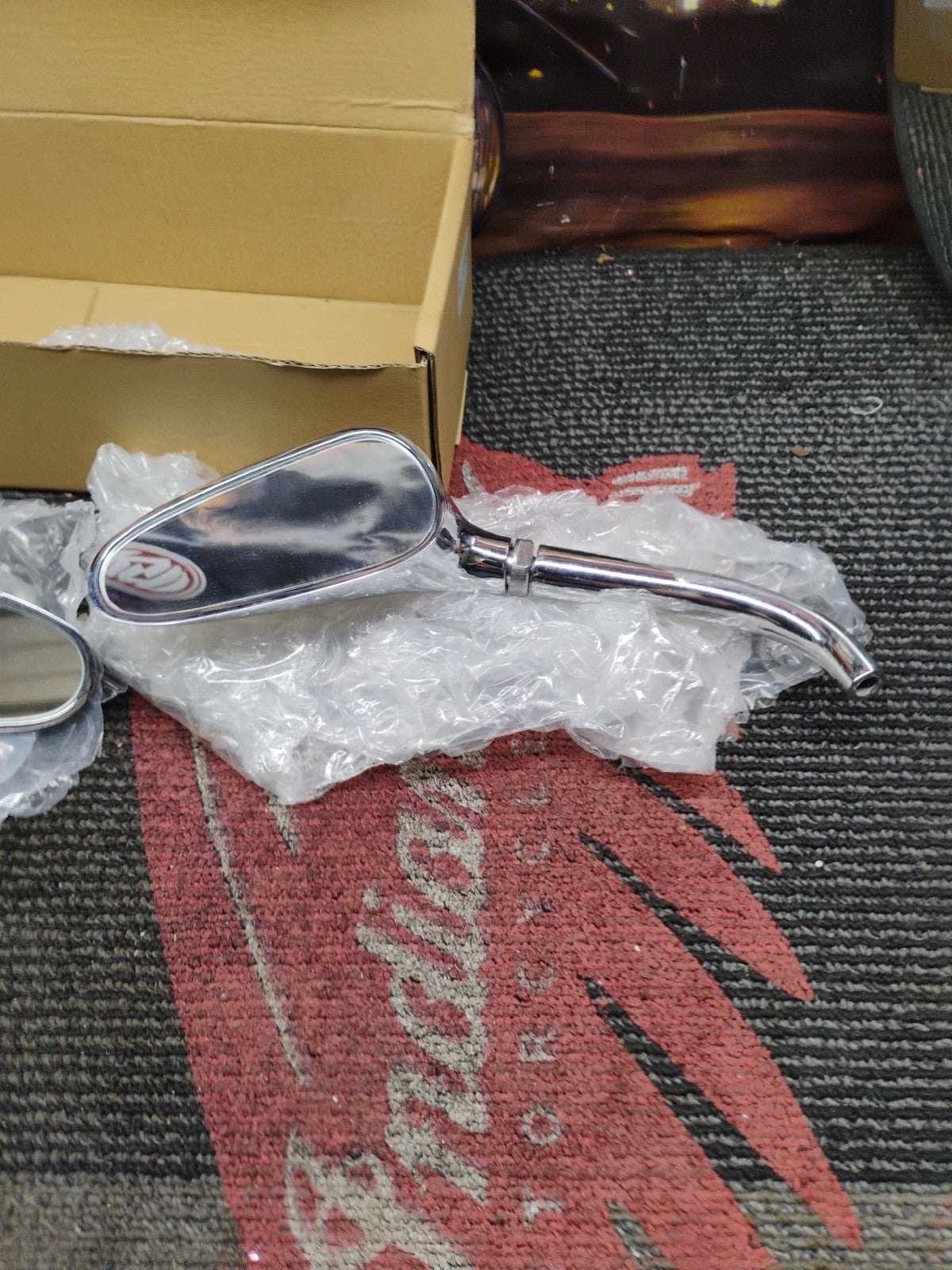 Chrome Billet Mirrors Harley Davidson Custom Bike Metric Motorcycles Bike 6007