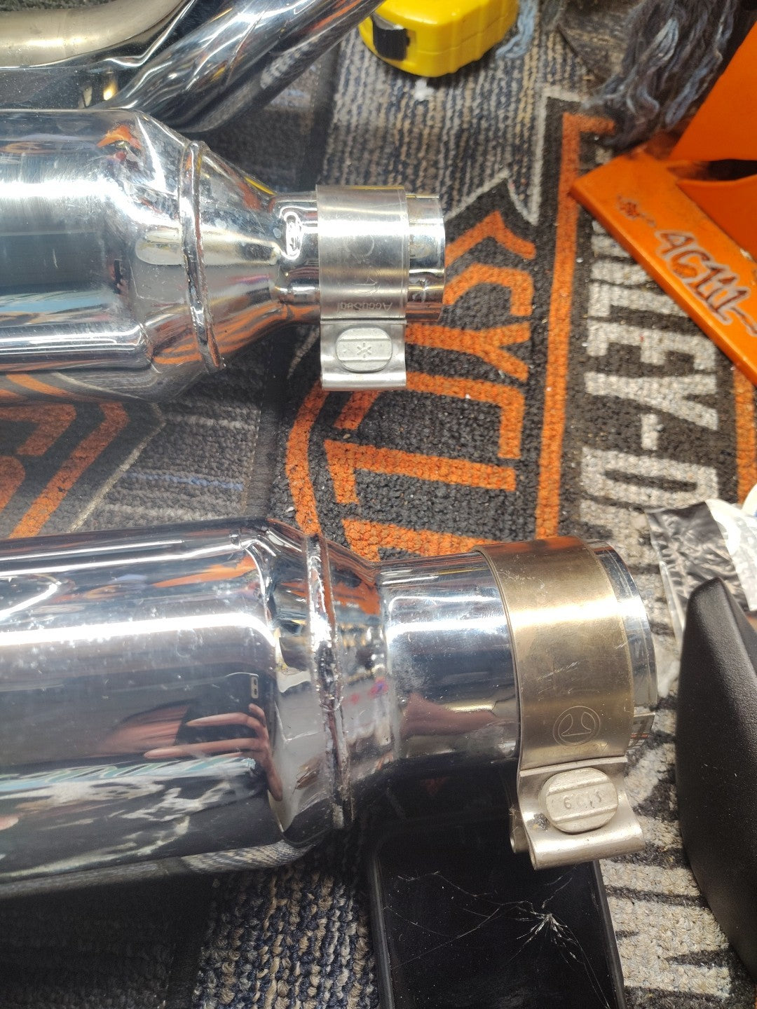 Harley Davidson M8 Exhaust Syst/Chrome 64900236A Slash Tip SlipOn Mufflers