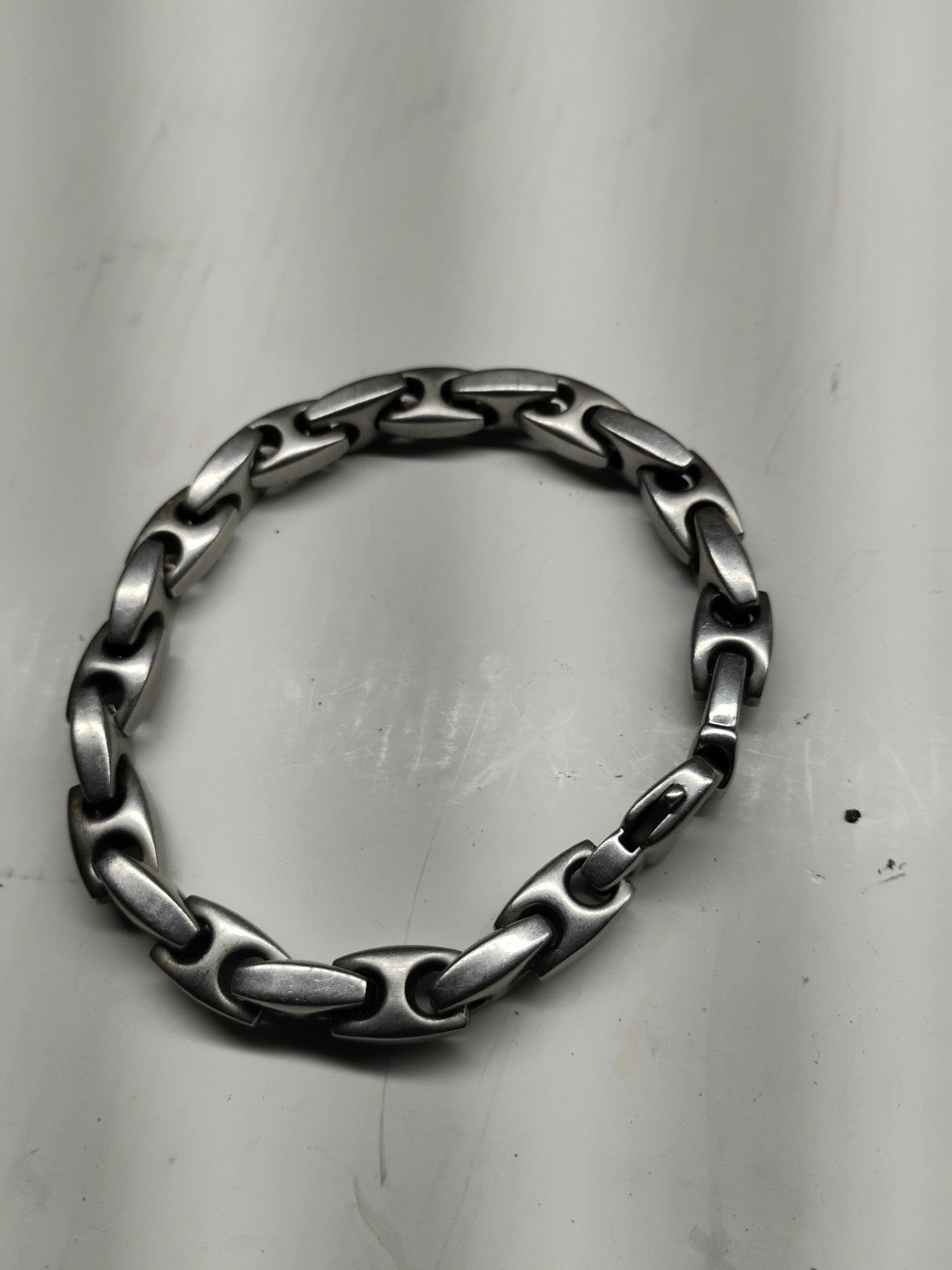 Stainless Steel Brushed Mens Link Bracelet 8.25"