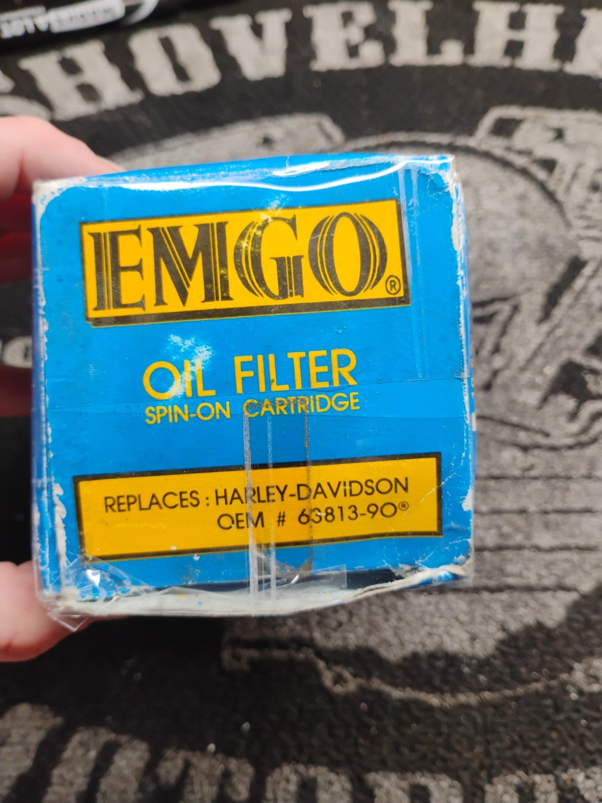 EMGO 10-82420 Black Extra Long Oil Filter Replaces Harley-Davidson 63813-90