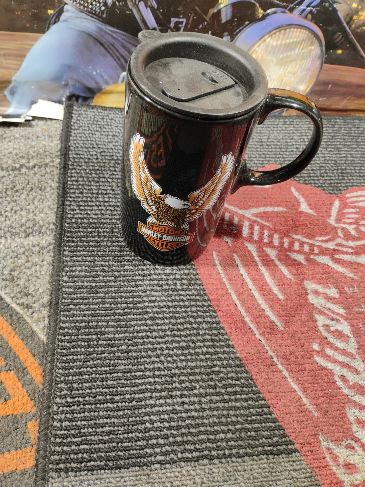 Harley-Davidson® Travel Latte Mug, Bar & Shield Eagle Tall Boy, 21 oz.