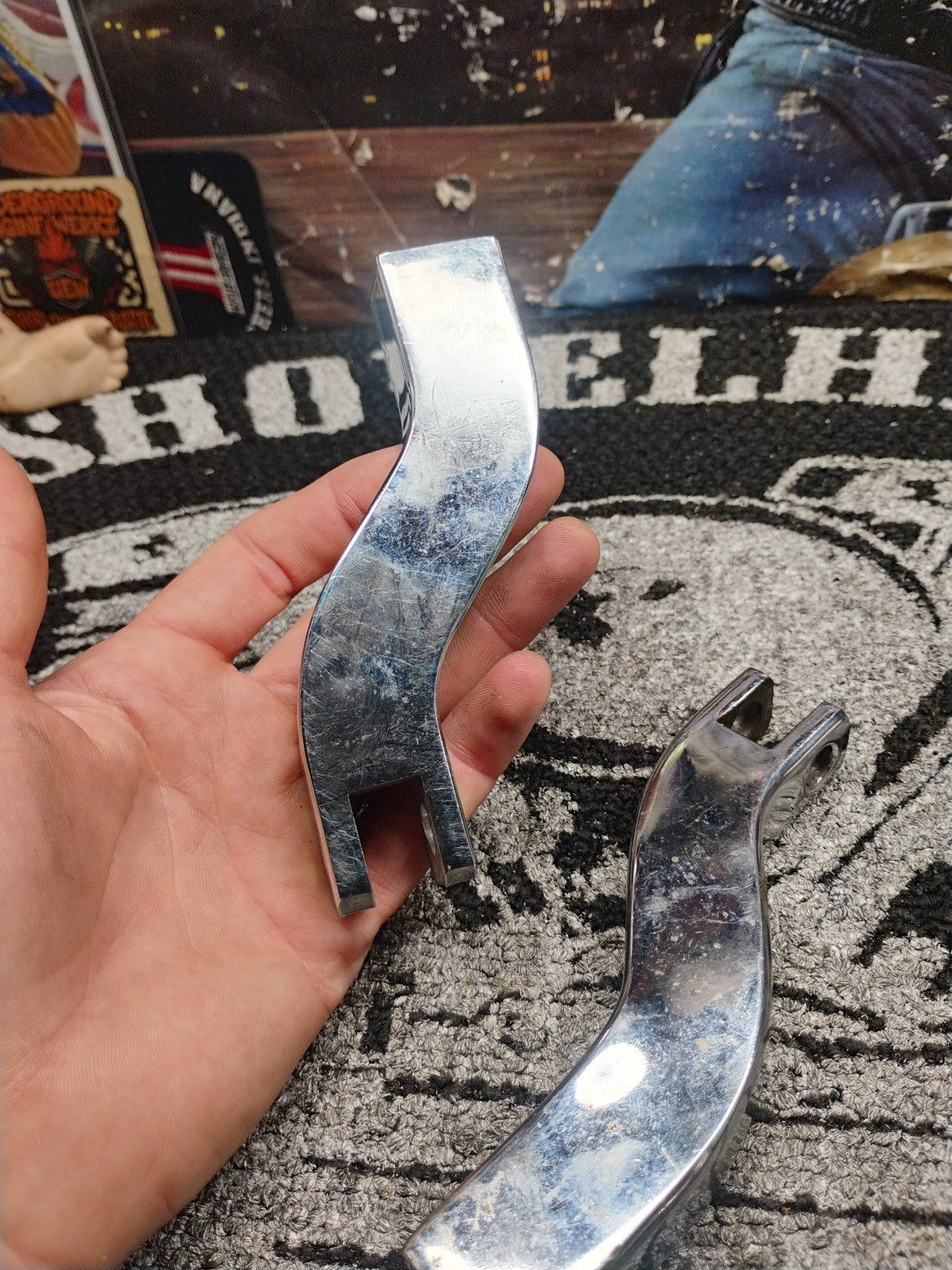 Chrome Adjustable Highway Peg Mount Clamps Harley Engine Guard 5/16"-24