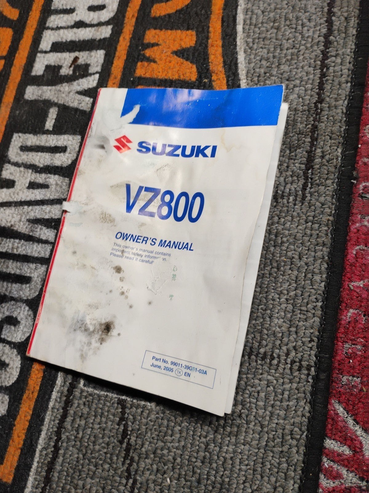 Genuine 2009 Suzuki VZ800 IntruderOwners Manual And Riding Tips Free Black Mold