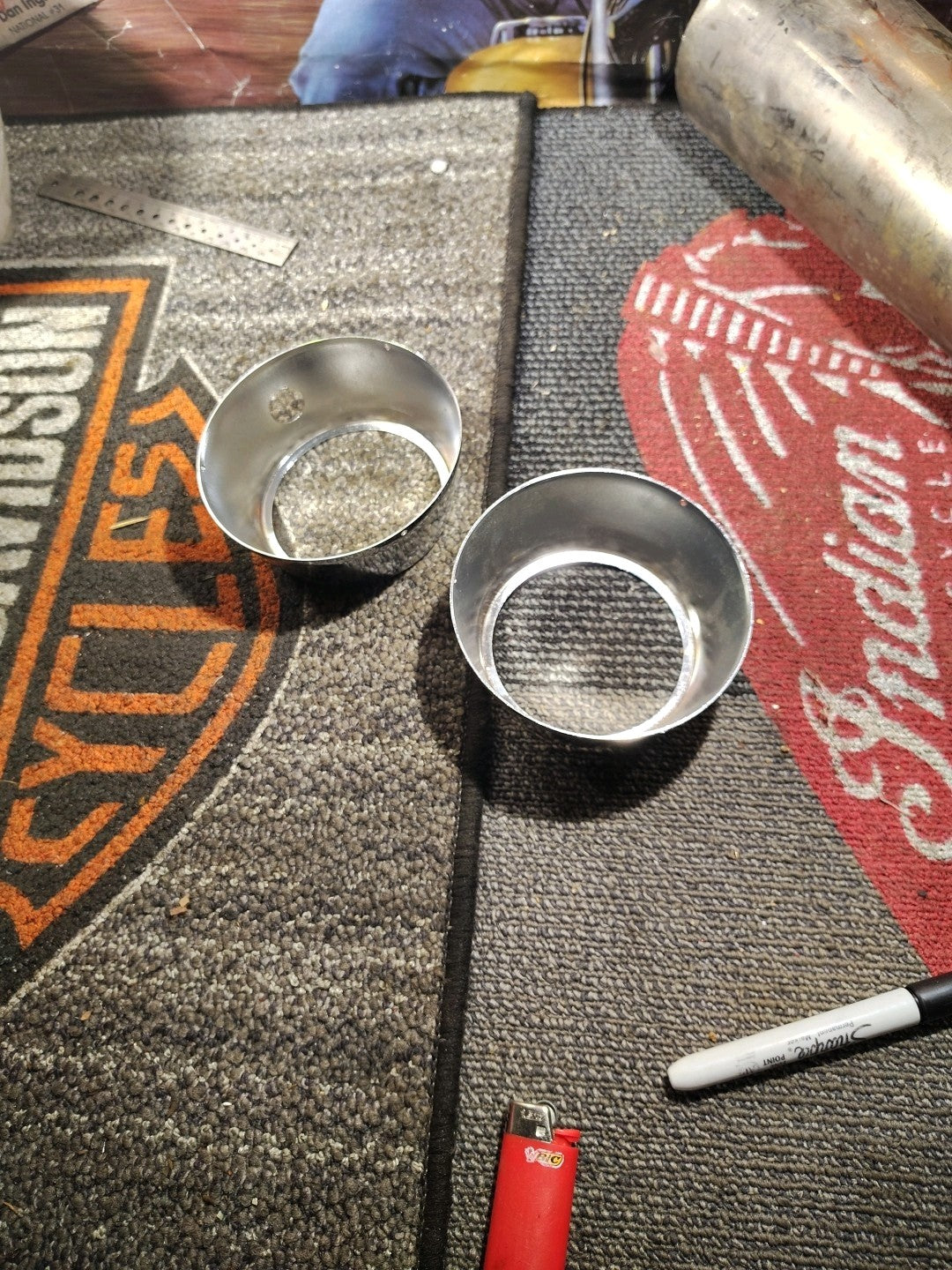 NOS Harley Davidson Hap Jones Speedometer Tachometer Upper Housing 2 Each - NEW