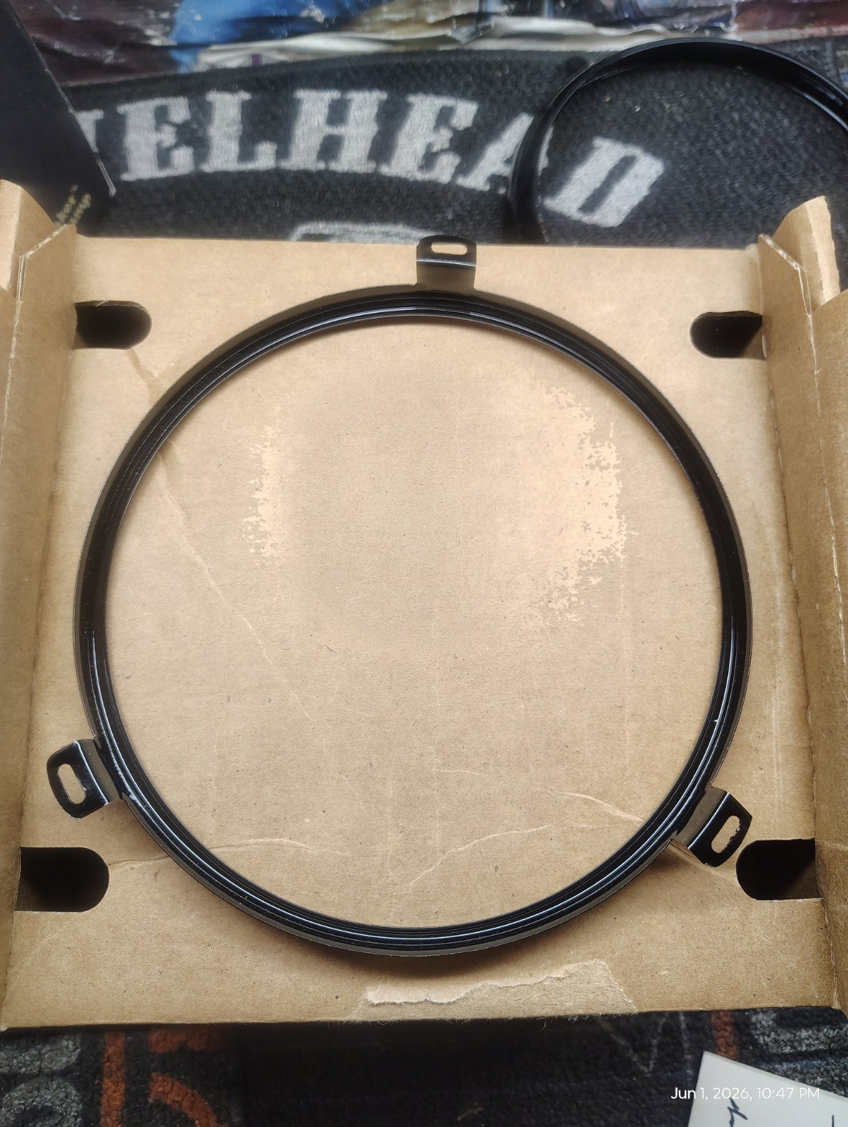 OEM Harley-Davidson Headlamp Assembly Black Trim Ring 68342-05A 7" Headlight