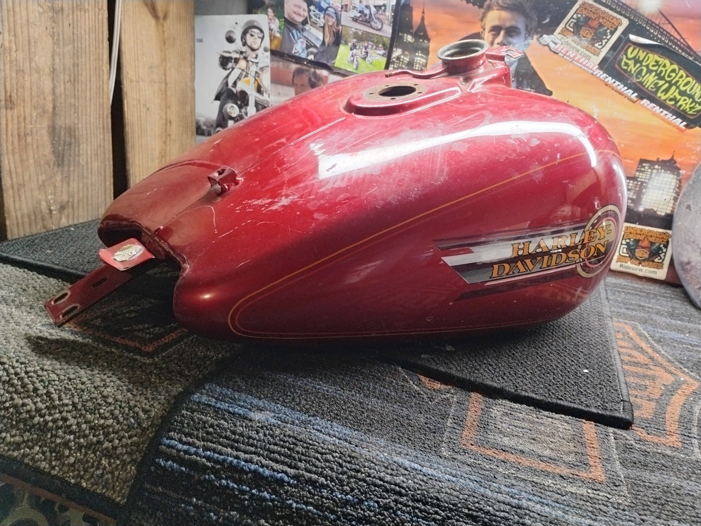 1994-1998 Harley-Davidson FLHTC Electra Glide Ultra Classic Fuel Tank Red OEM
